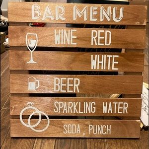 Bar Sign for parties
